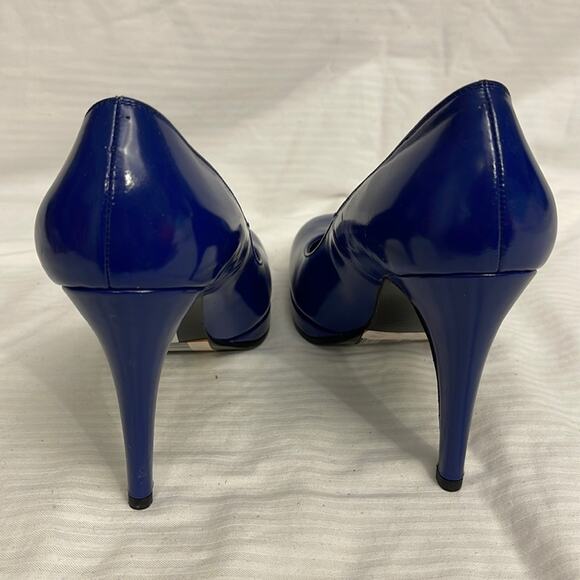 JUNYA WATANABE Comme des Garcons Pump Heels Shoes Royal Blue Size 7 - Picture 8 of 11